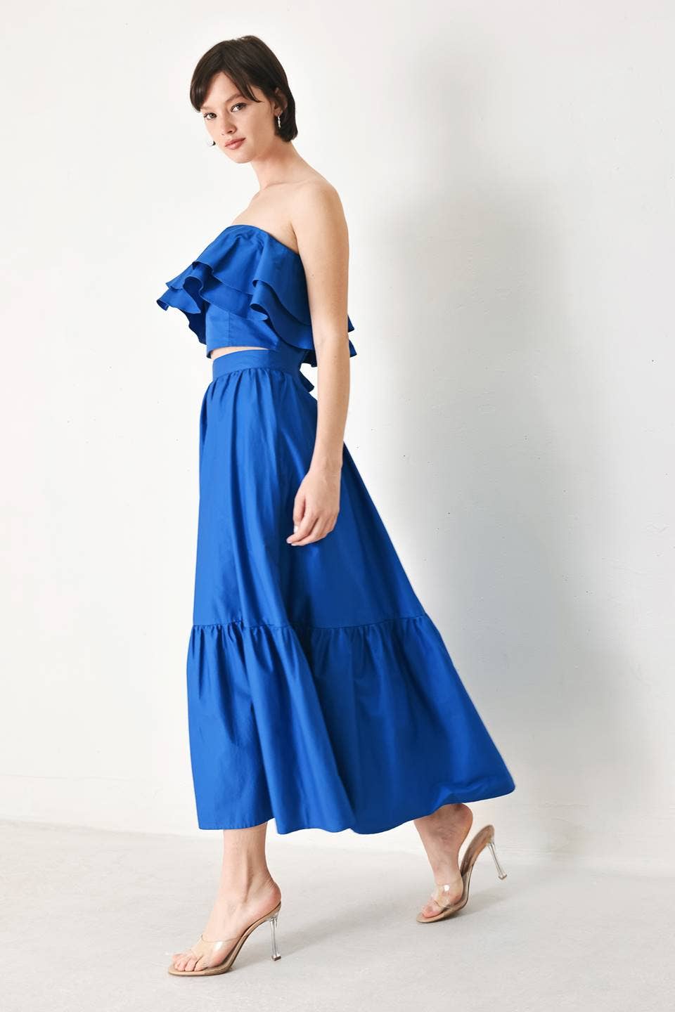 A solid woven midi skirt - FK1299