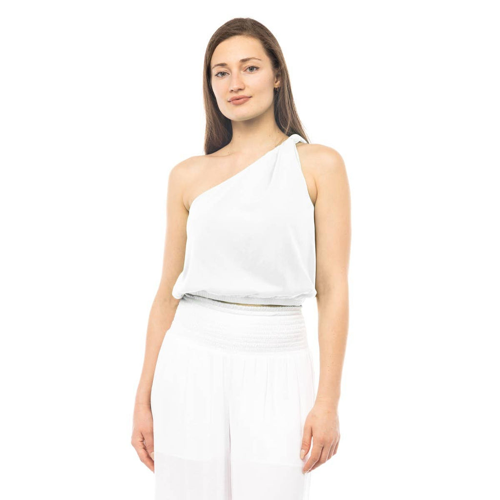 Malibu Nights One-Shoulder Blouse