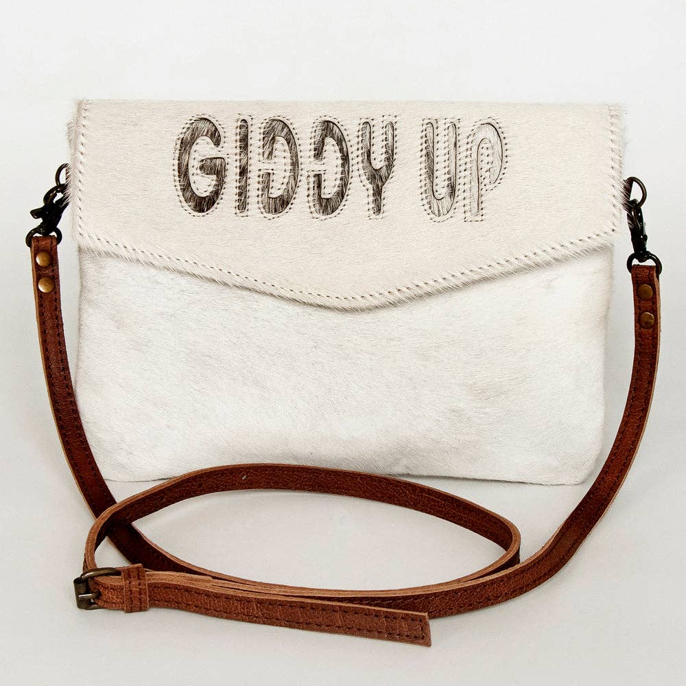 Giddy Up Cowhide Crossbody