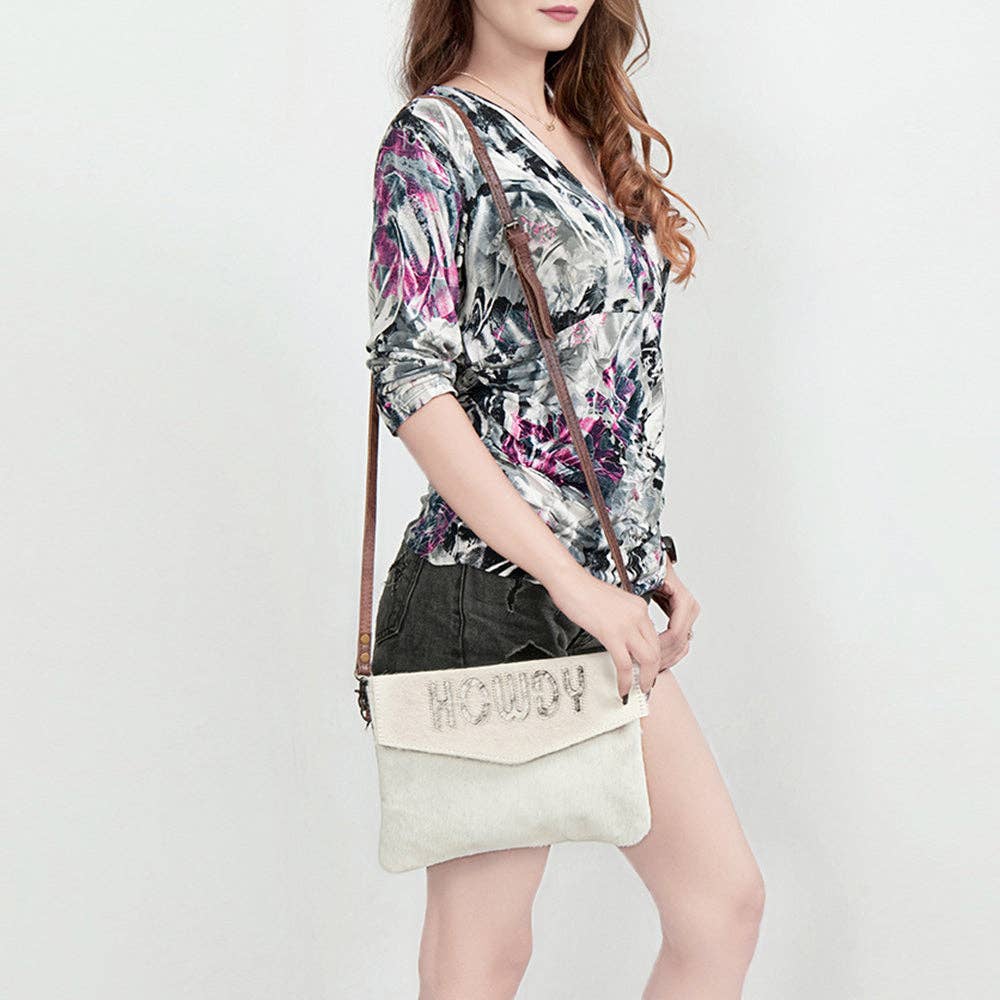 Giddy Up Cowhide Crossbody