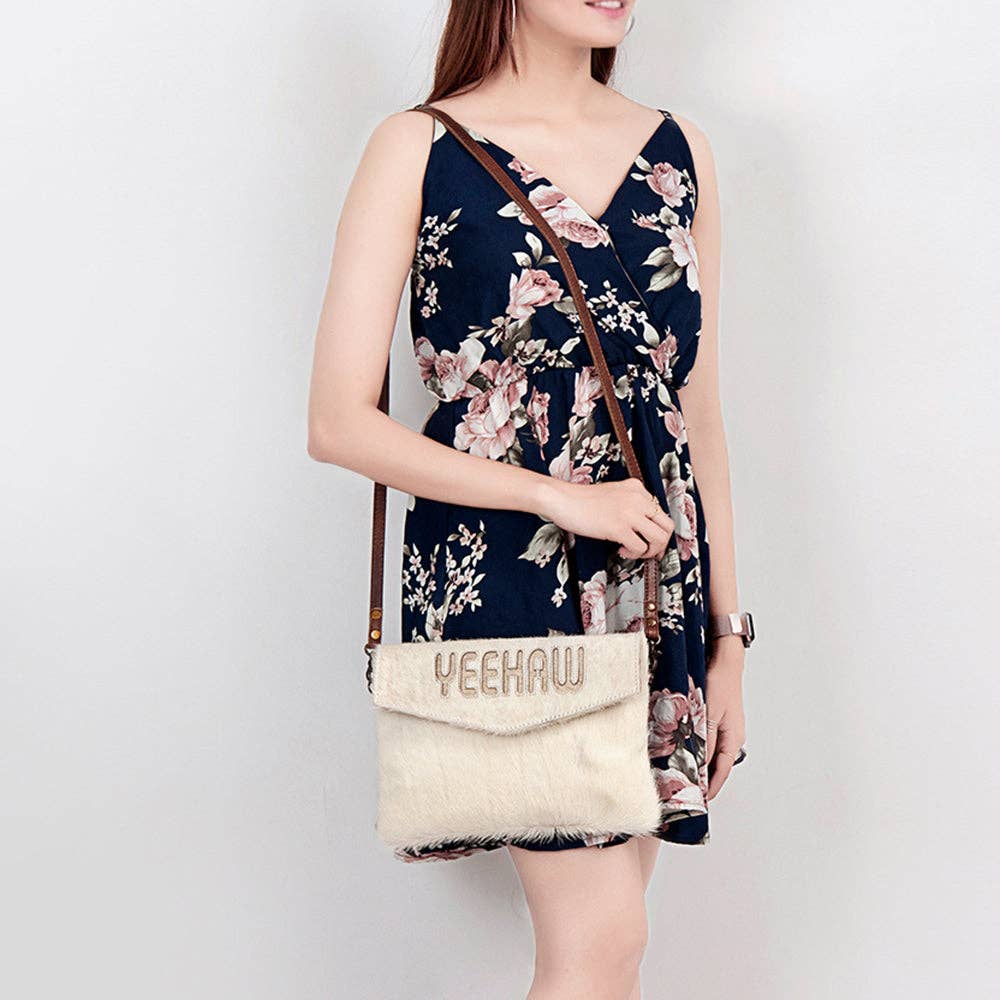 Giddy Up Cowhide Crossbody