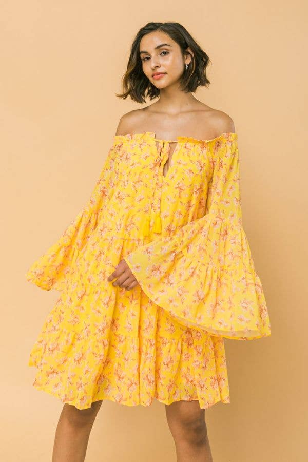 A printed woven mini dress-ID17789