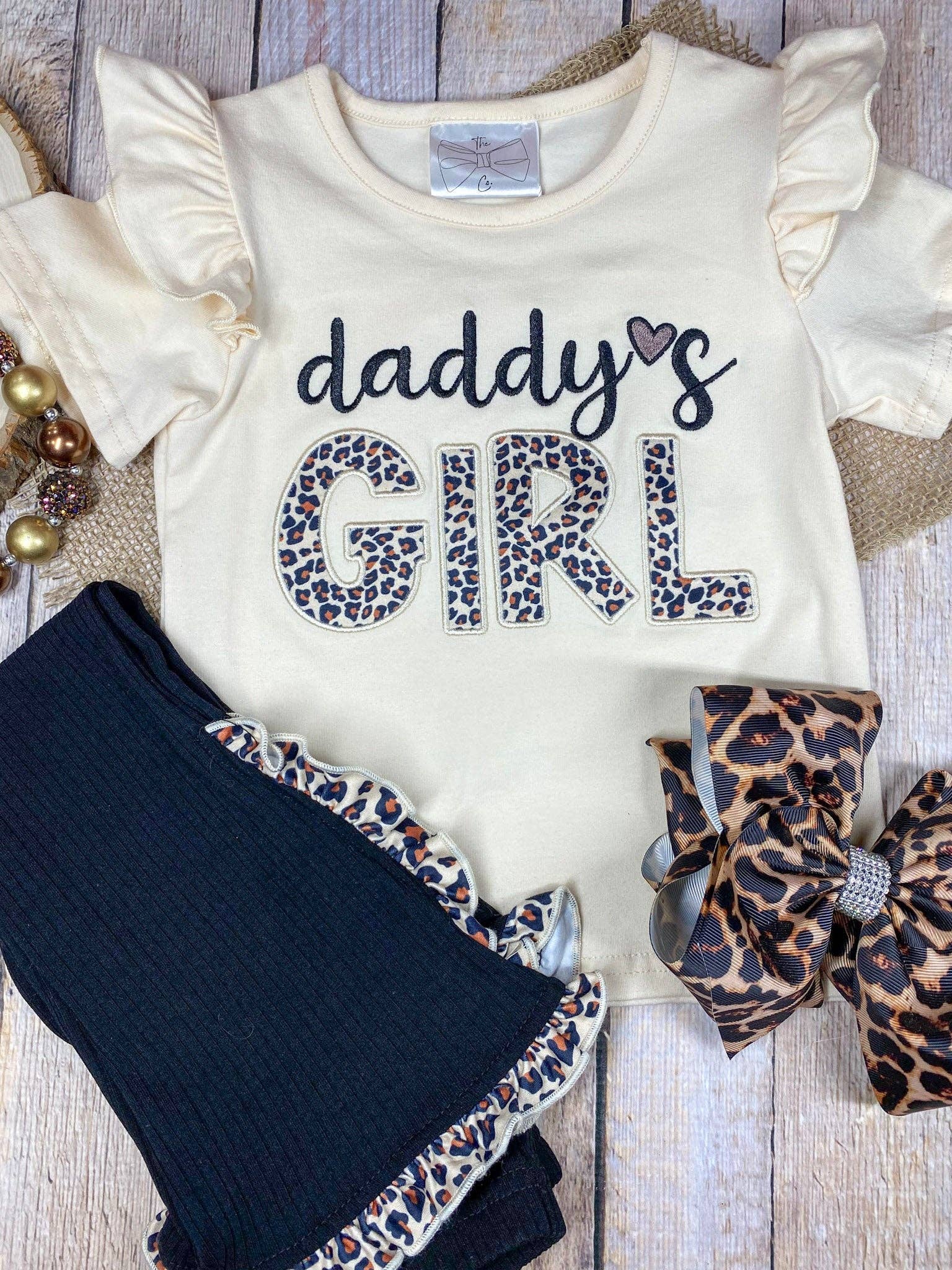 Daddy's Girl Leopard Flare Set