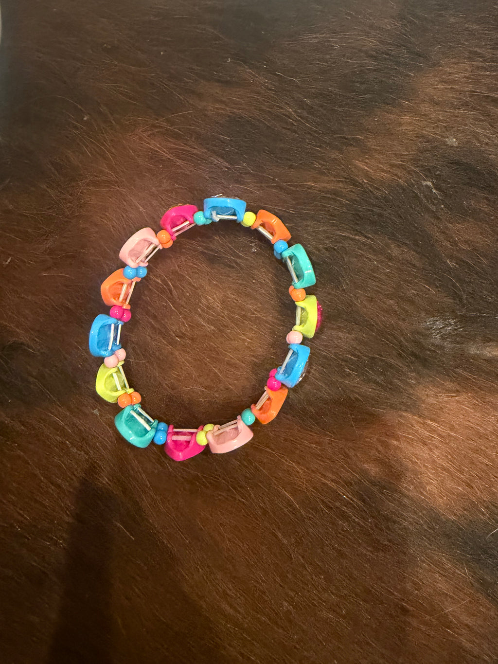 Neon Gem Stretch Bracelet