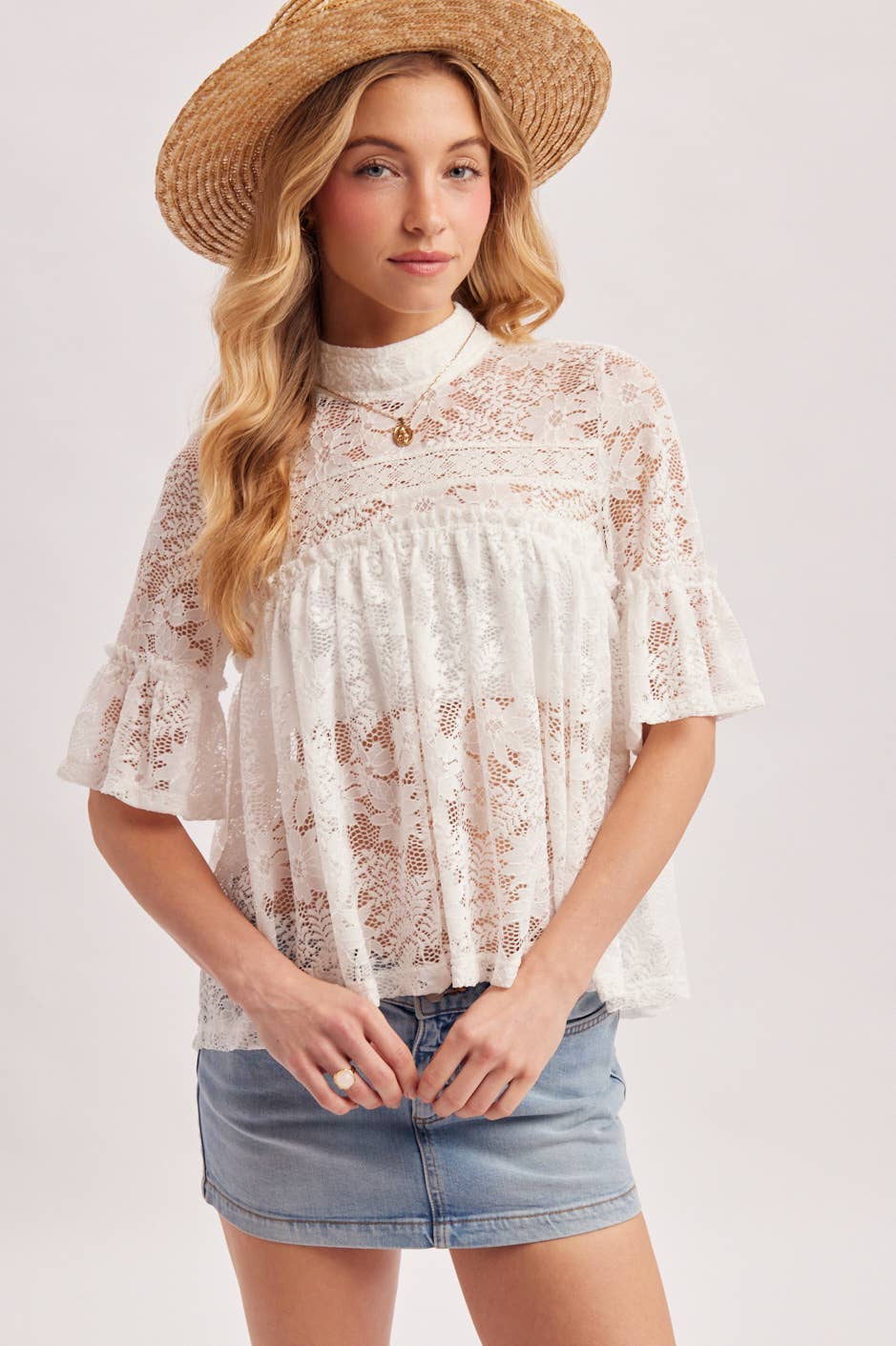 Ivory Lace Meadow Top