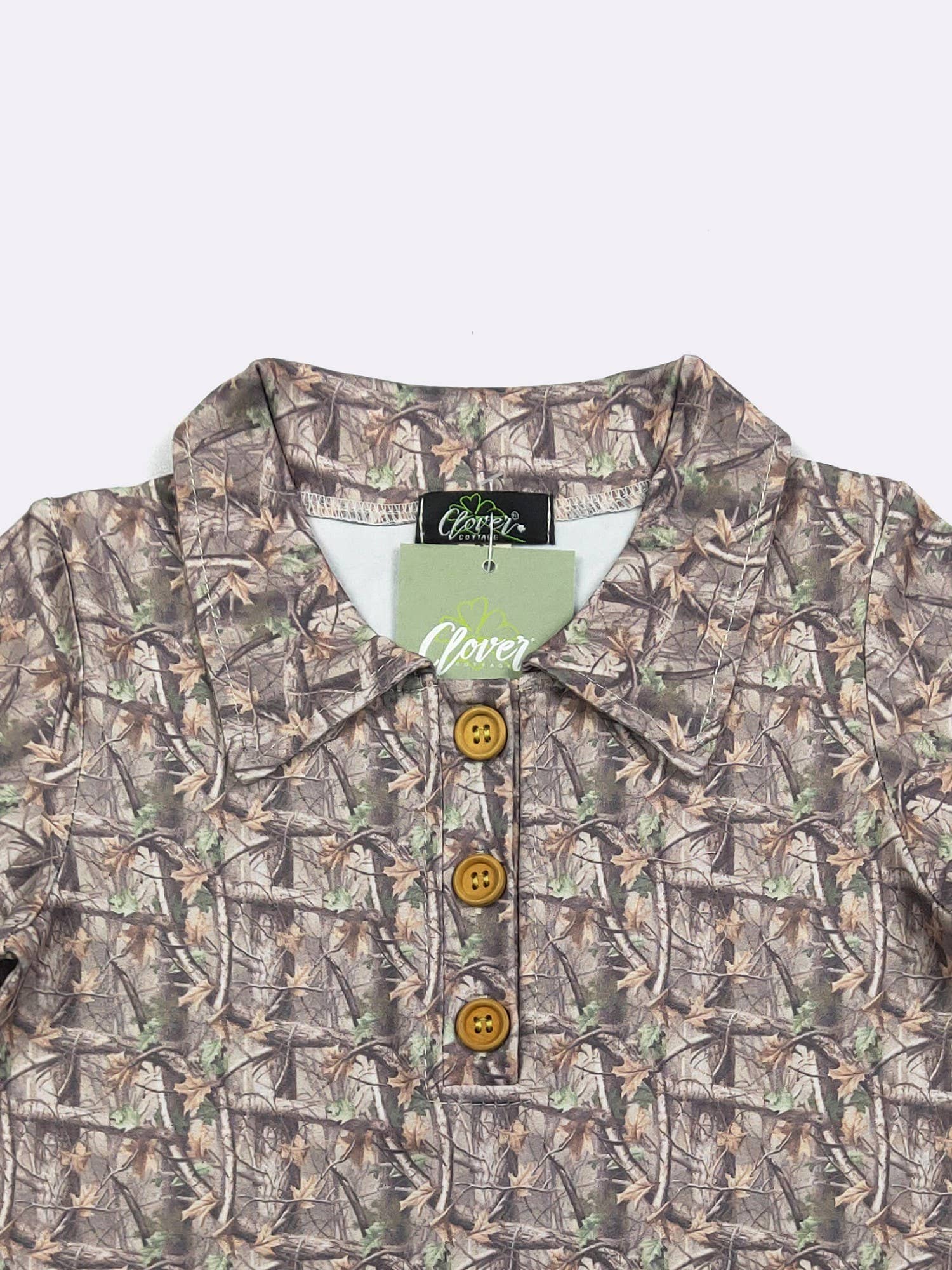Woody Camo Boy Collar Shirt
