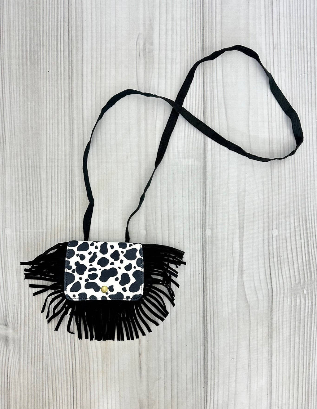Girls Cow Fringe Purse