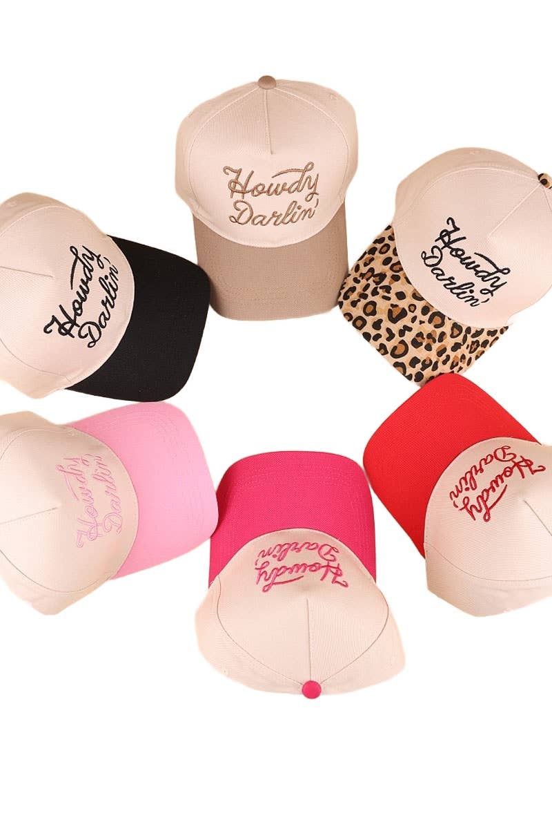 Howdy Darlin Two-tone Canvas Cotton Cap