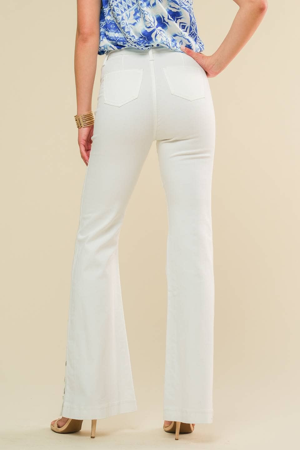Coastal Chic White Wide Leg Pants