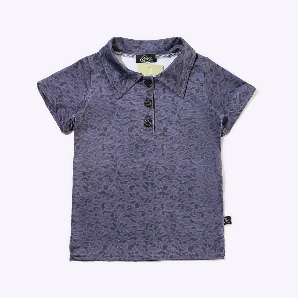 Black Camo Boy Collar Shirt