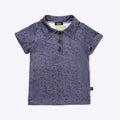 Black Camo Boy Collar Shirt
