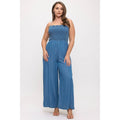 Curvy Coastal Chambray Jumpsuit