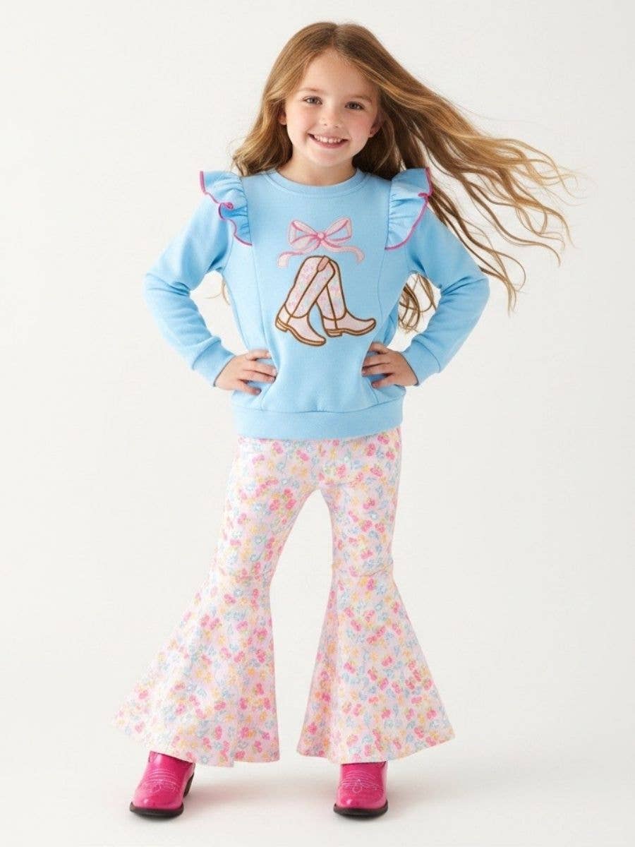 Boots and Bows Western Bell Bottom Set