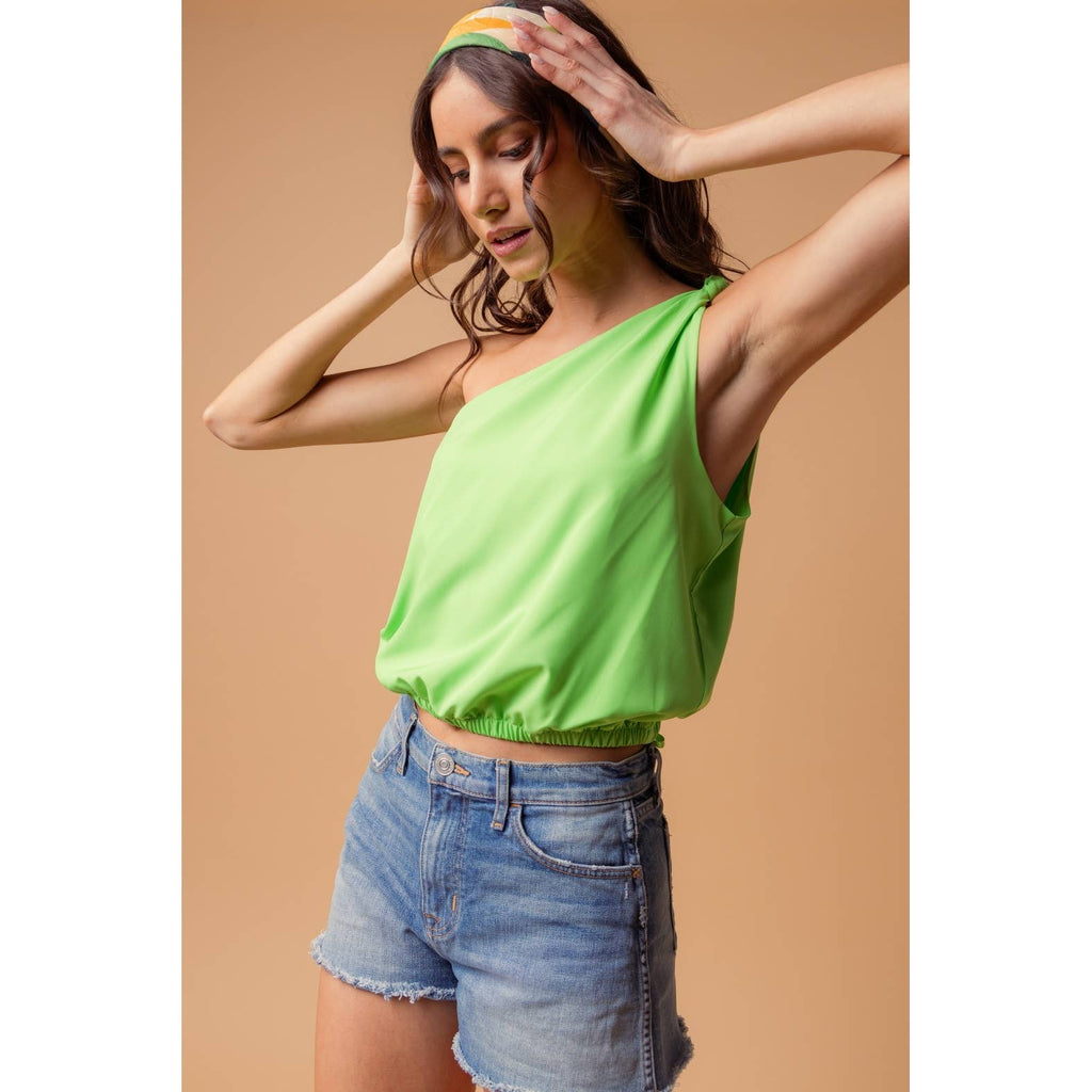 One Shoulder Knot Detail Top