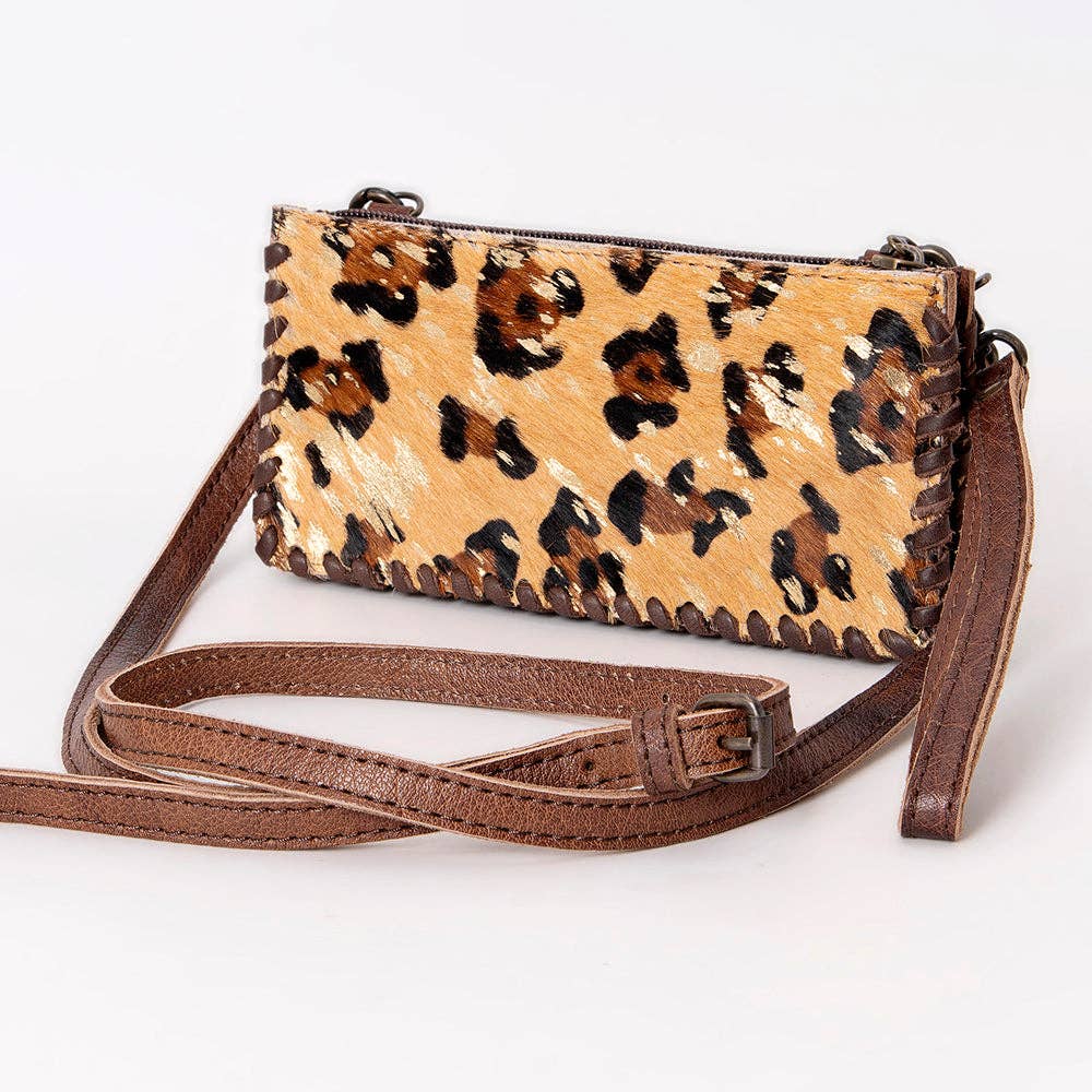Wild West Leopard Crossbody Wallet