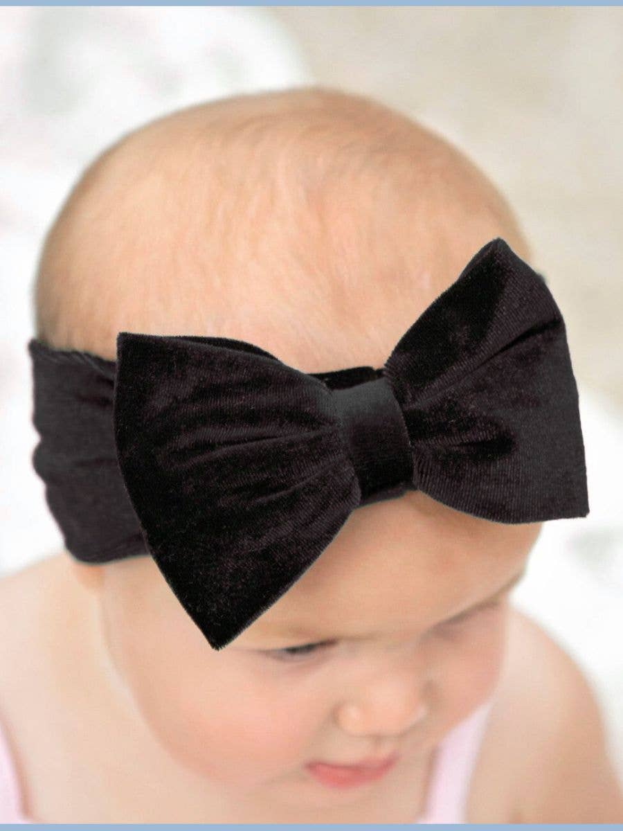 Infant Velvet Bow Headbands