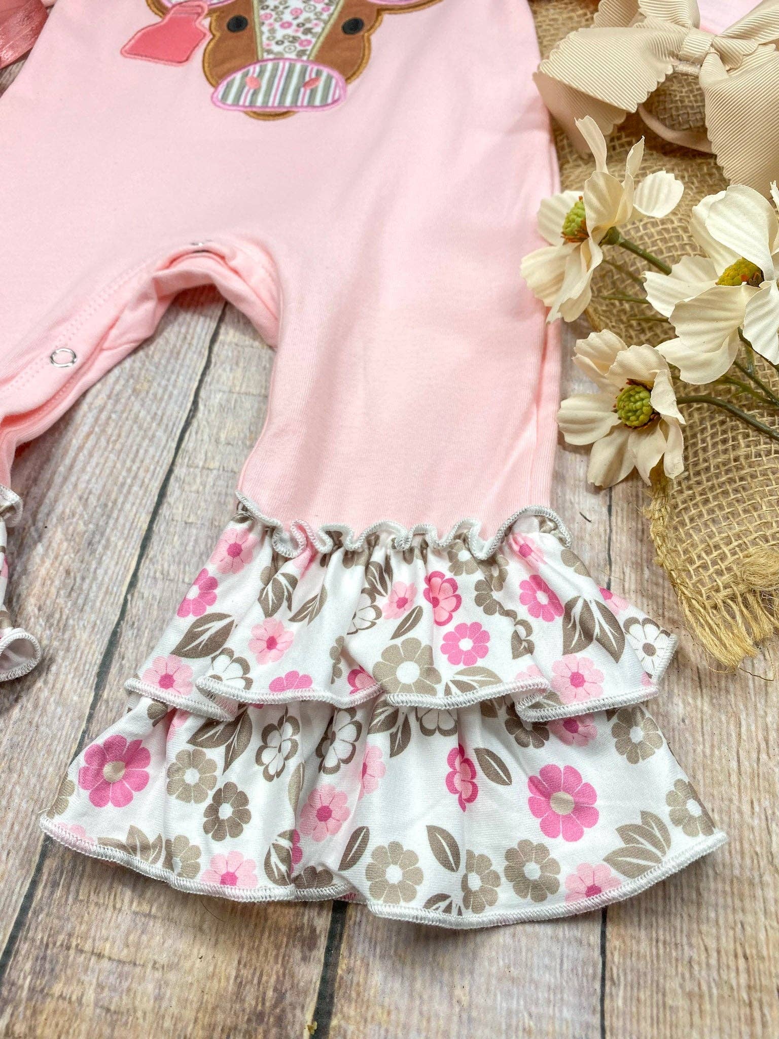 Sweet Cowgirl Ruffle Romper 🐮