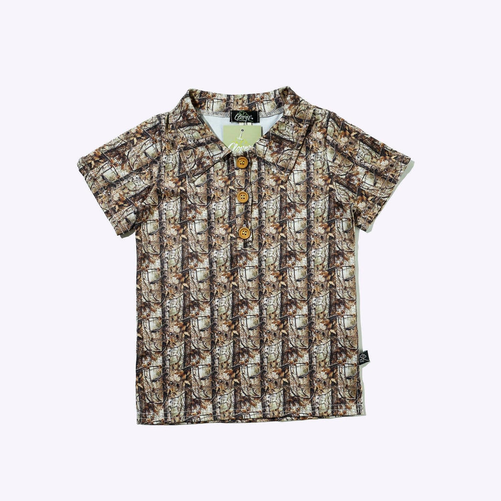 Tree Camo Boy Collar Shirt