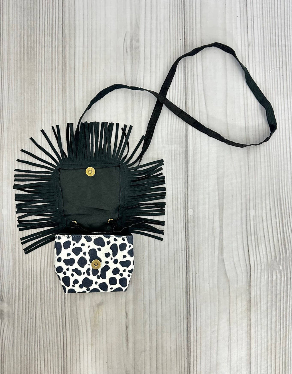 Girls Cow Fringe Purse