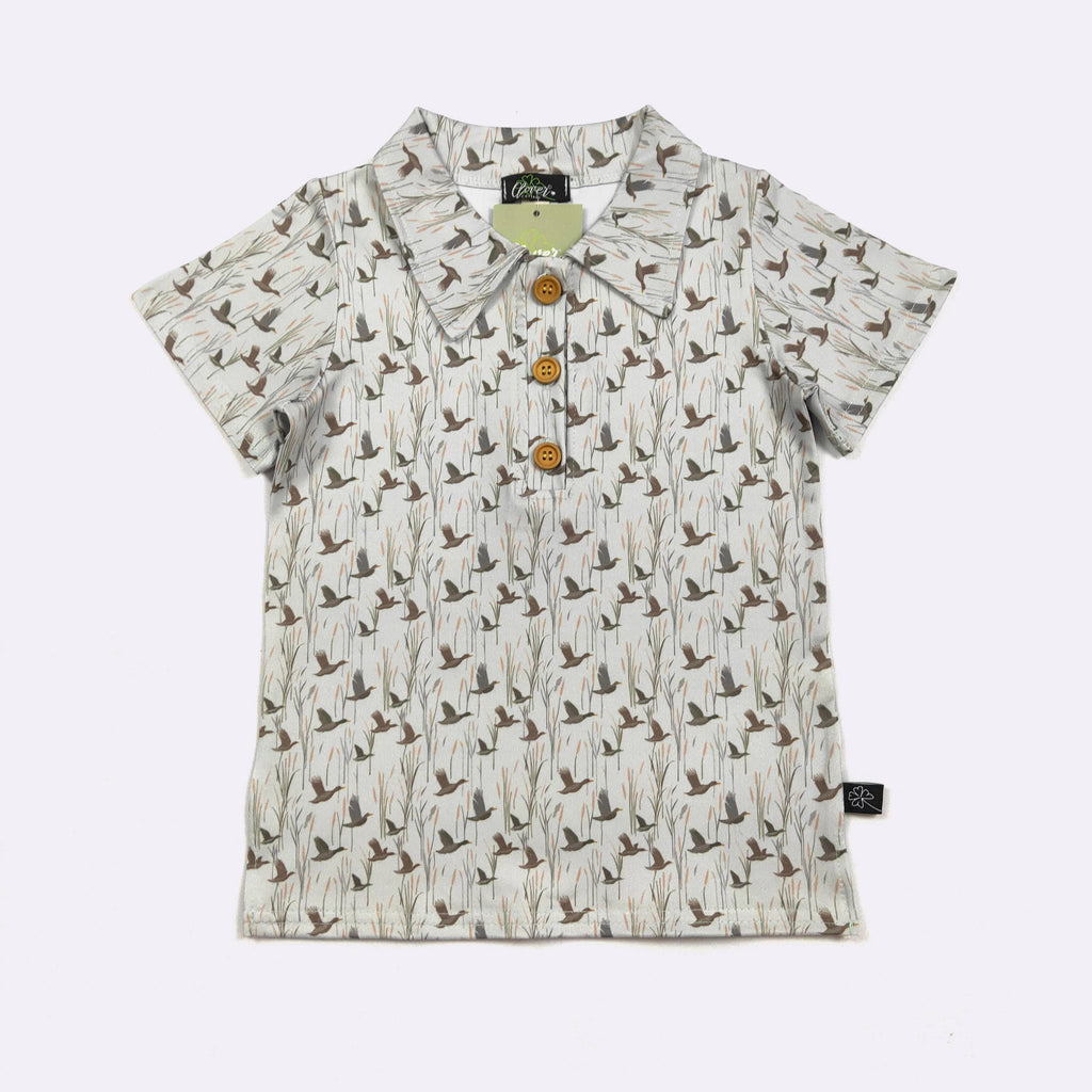 Duck Flight Boy Collar Shirt