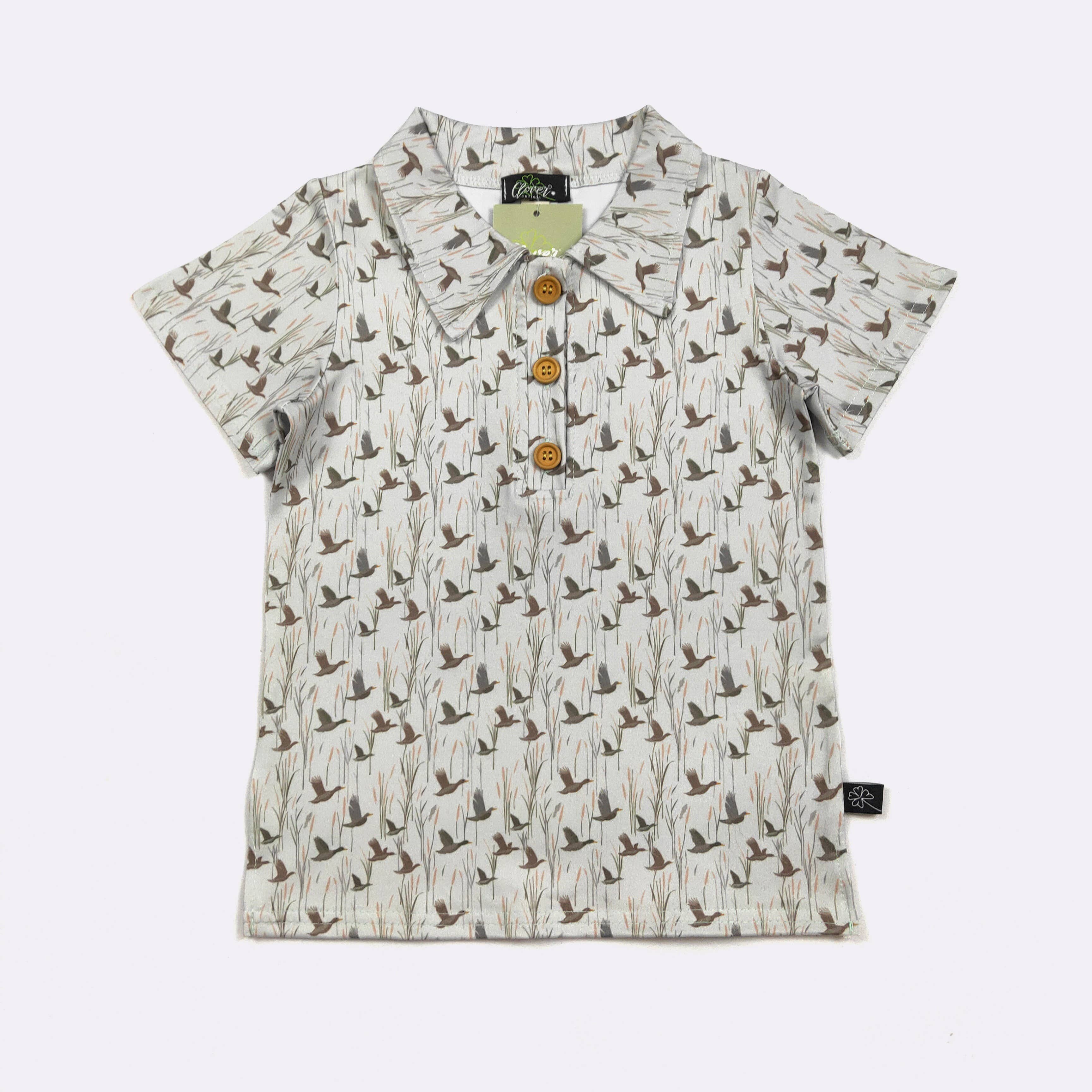 Duck Flight Boy Collar Shirt