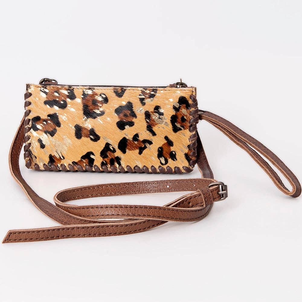 Wild West Leopard Crossbody Wallet