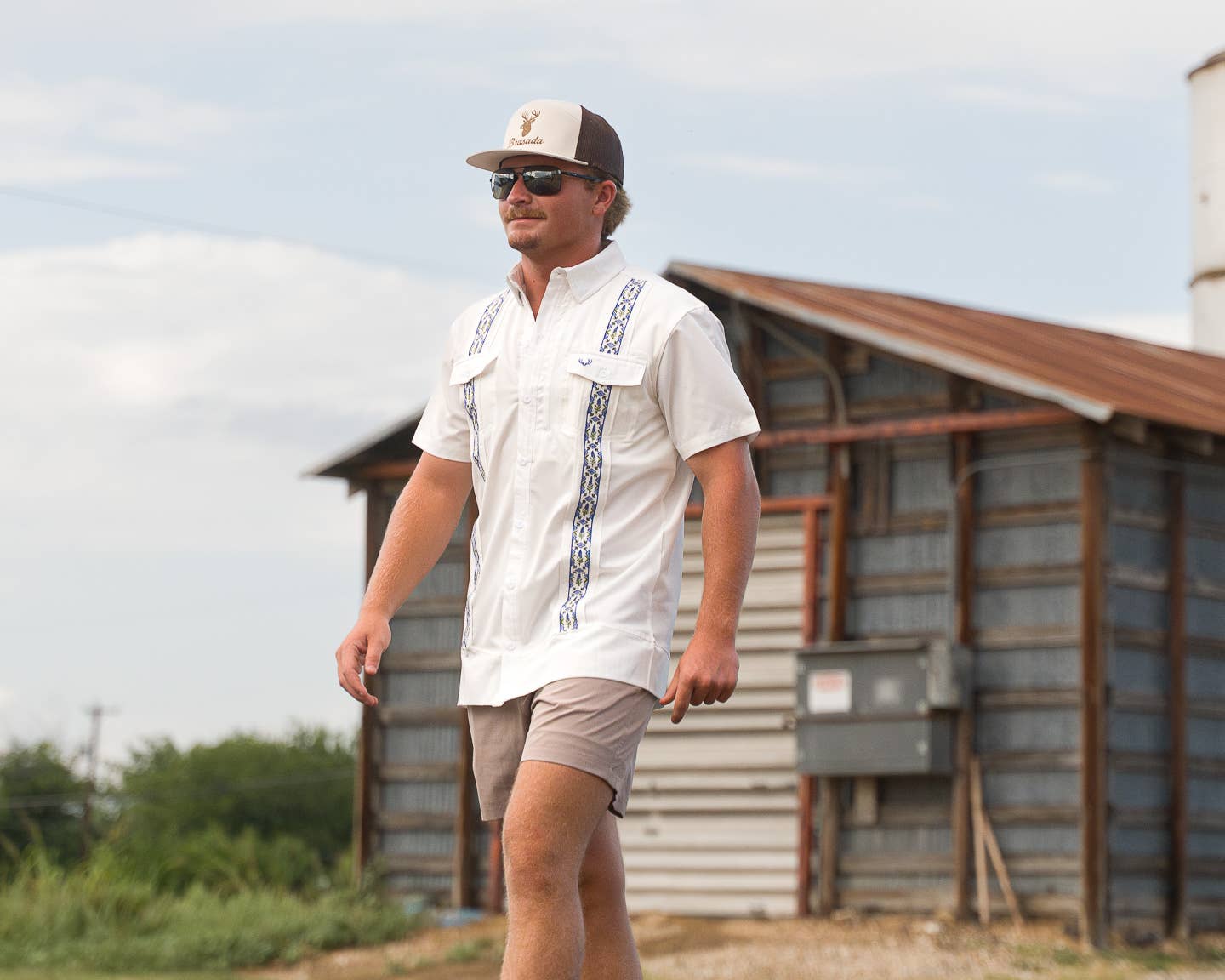 Bluebonnet Guayabera