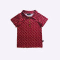 Maroon Football Boy Collar Shirt