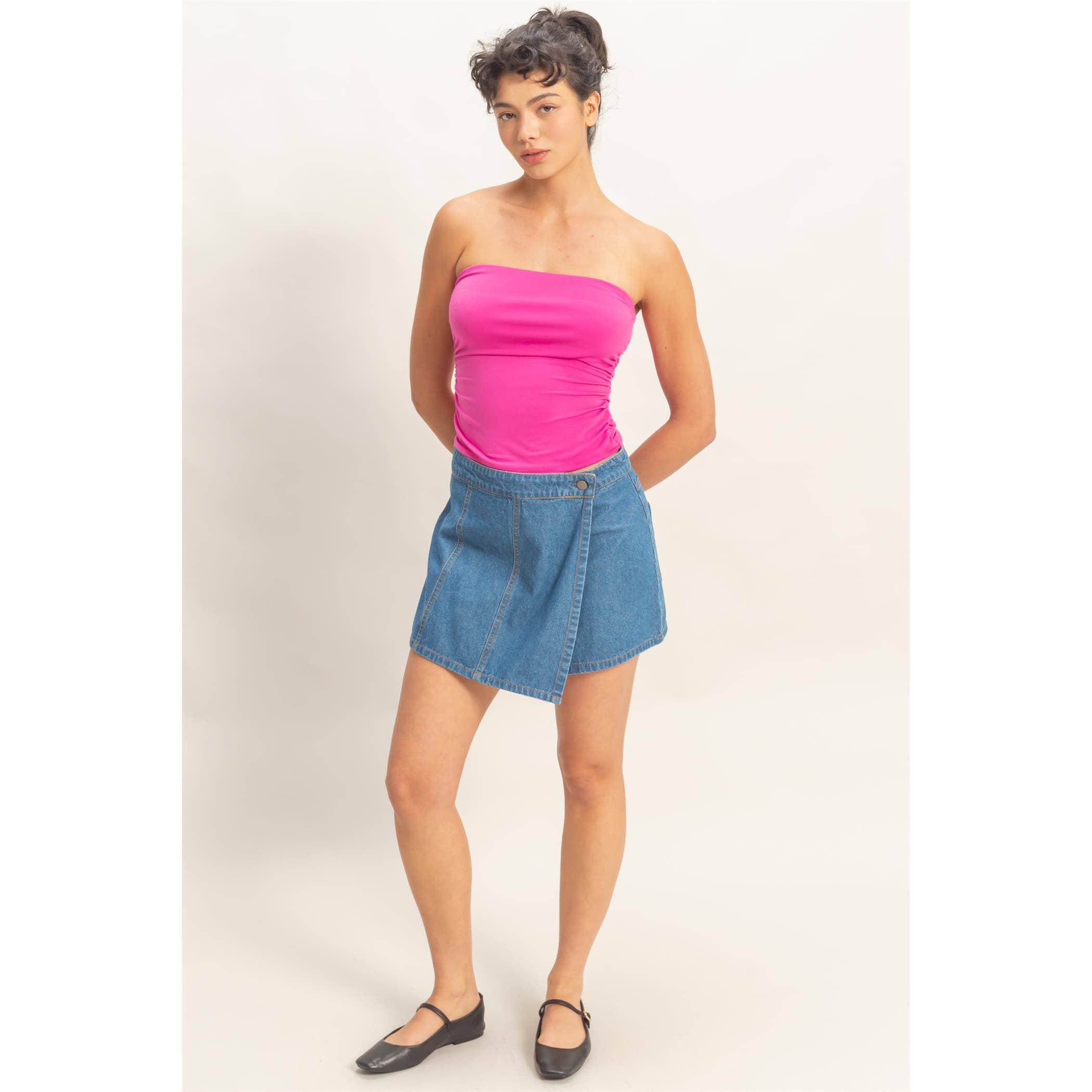 Ruched Bandeau Top
