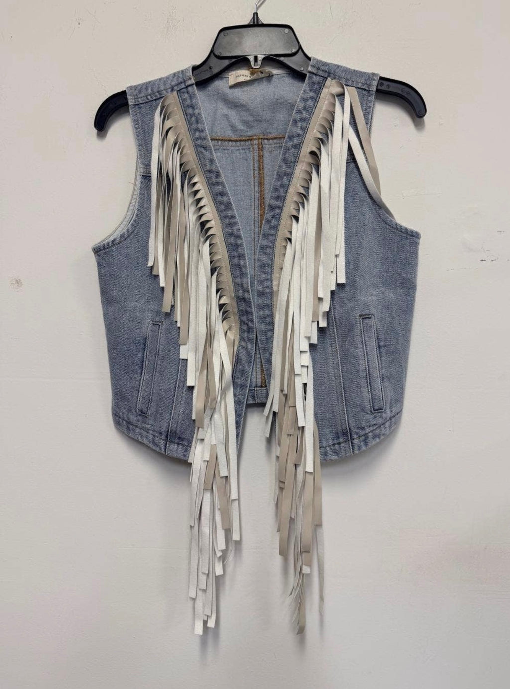 Wild West Fringe Denim Vest