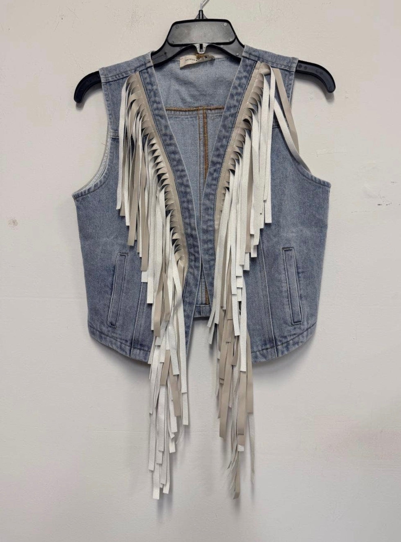 Wild West Fringe Denim Vest