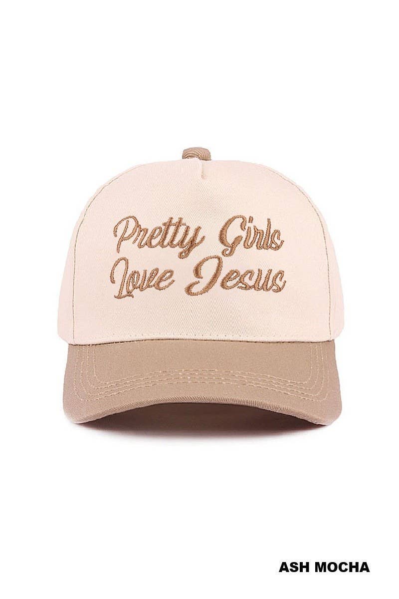 Pretty Girls Love Jesus Two Tone Cotton Hat