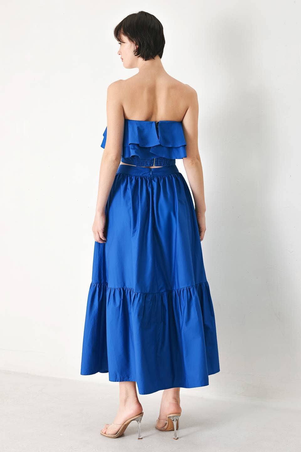 A solid woven midi skirt - FK1299