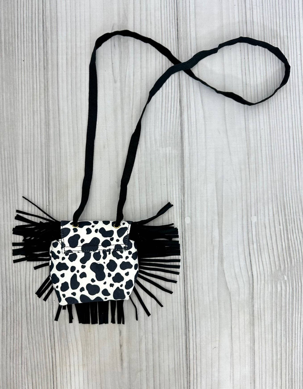 Girls Cow Fringe Purse