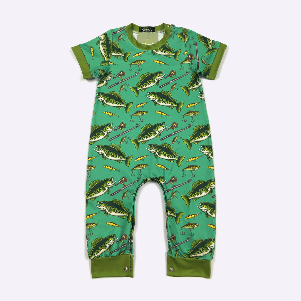 Reelin' in Green Boy Romper