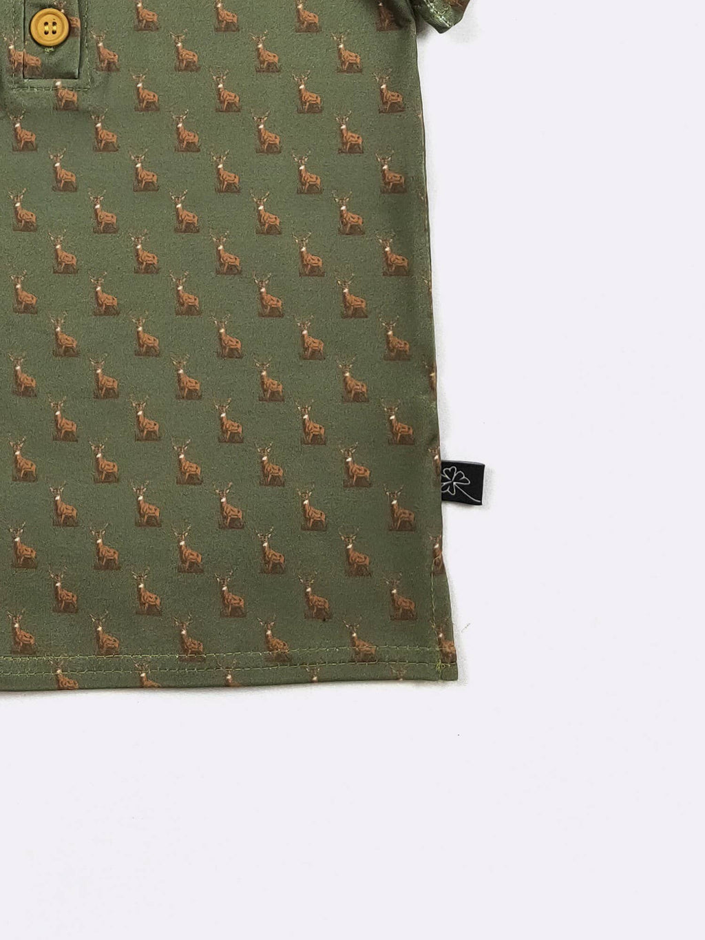 Hunter Green Buck Boy Collar Shirt
