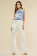 Coastal Chic White Wide Leg Pants