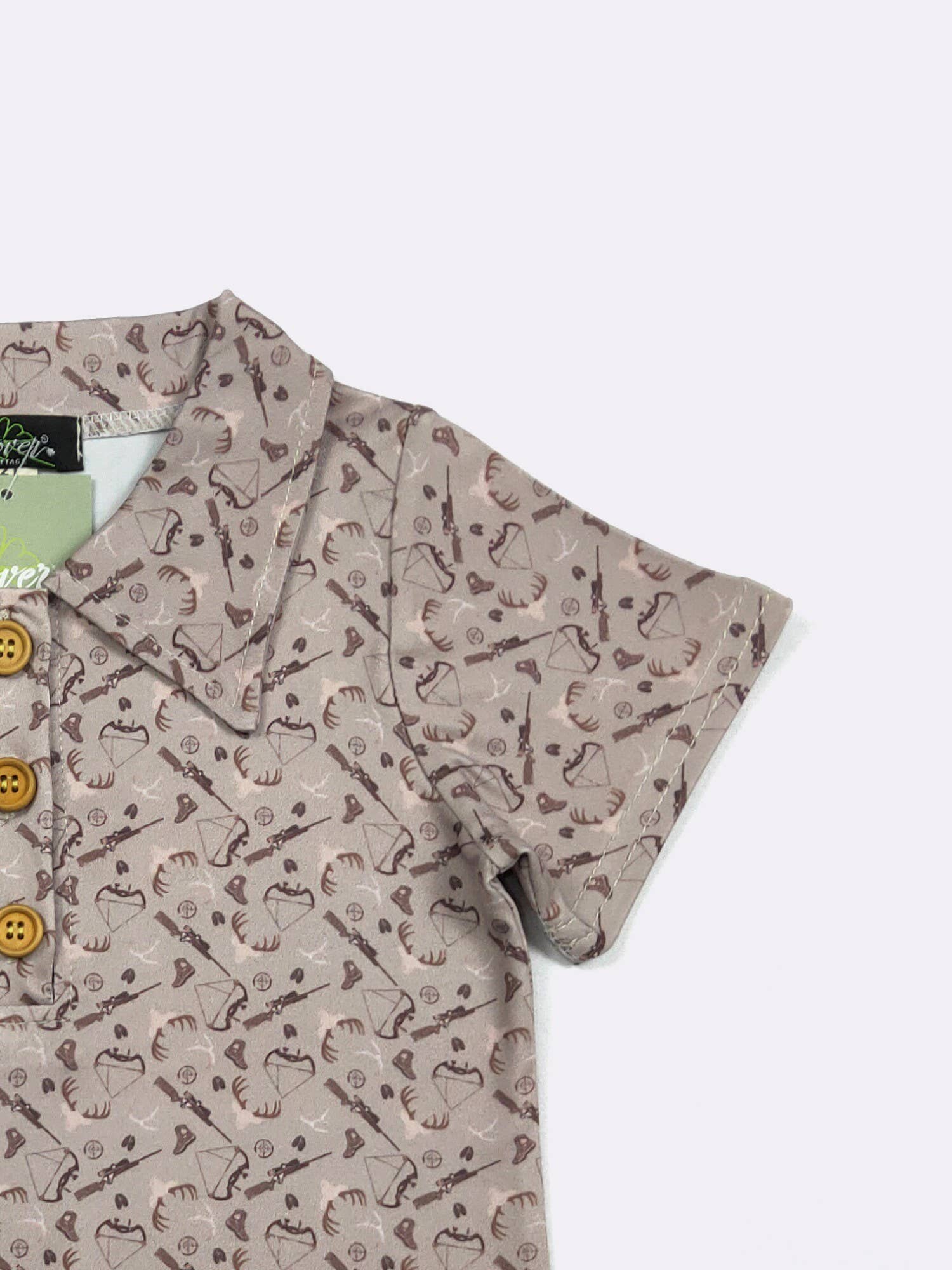 Deer Hunt Boy Collar Shirt