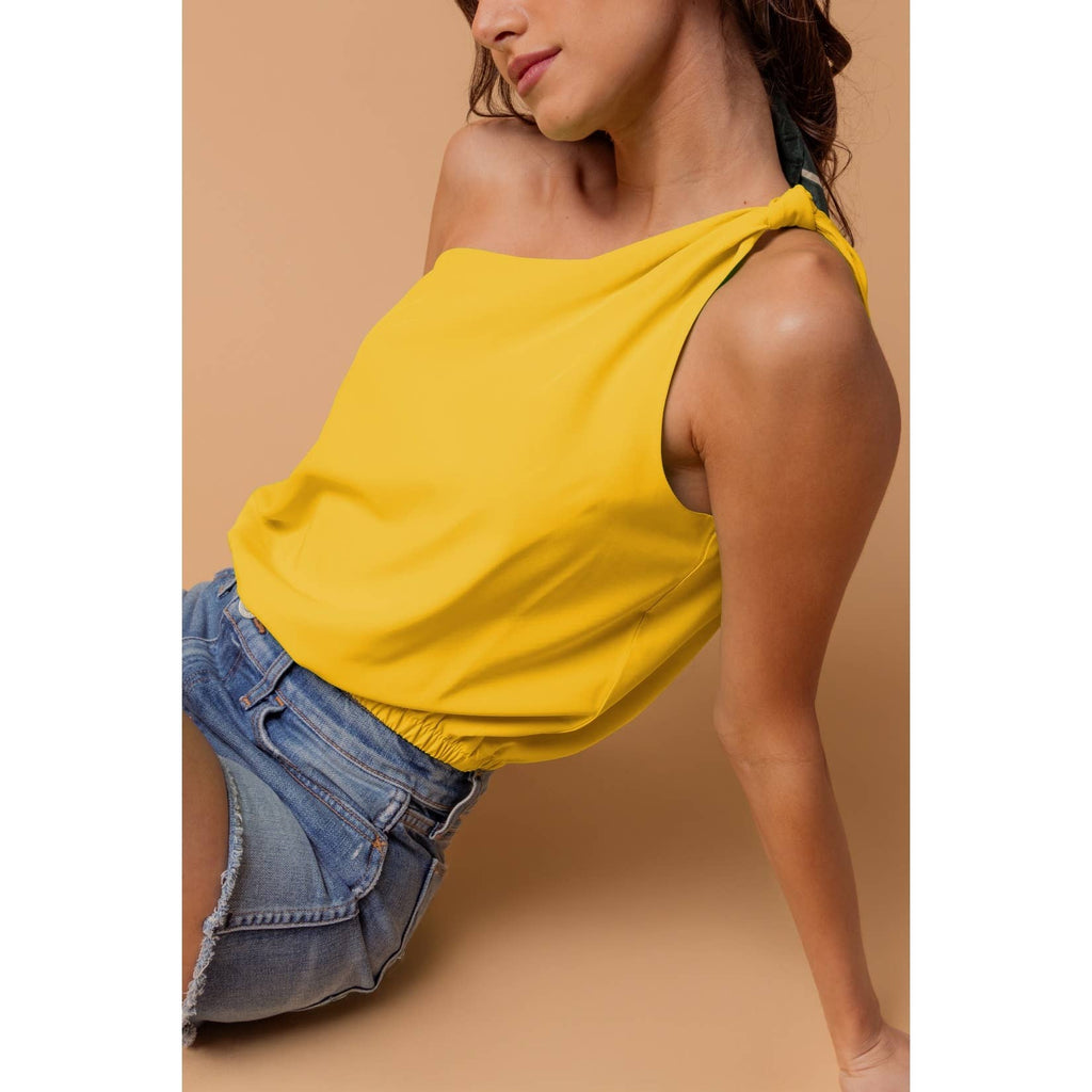 Malibu Nights One-Shoulder Blouse