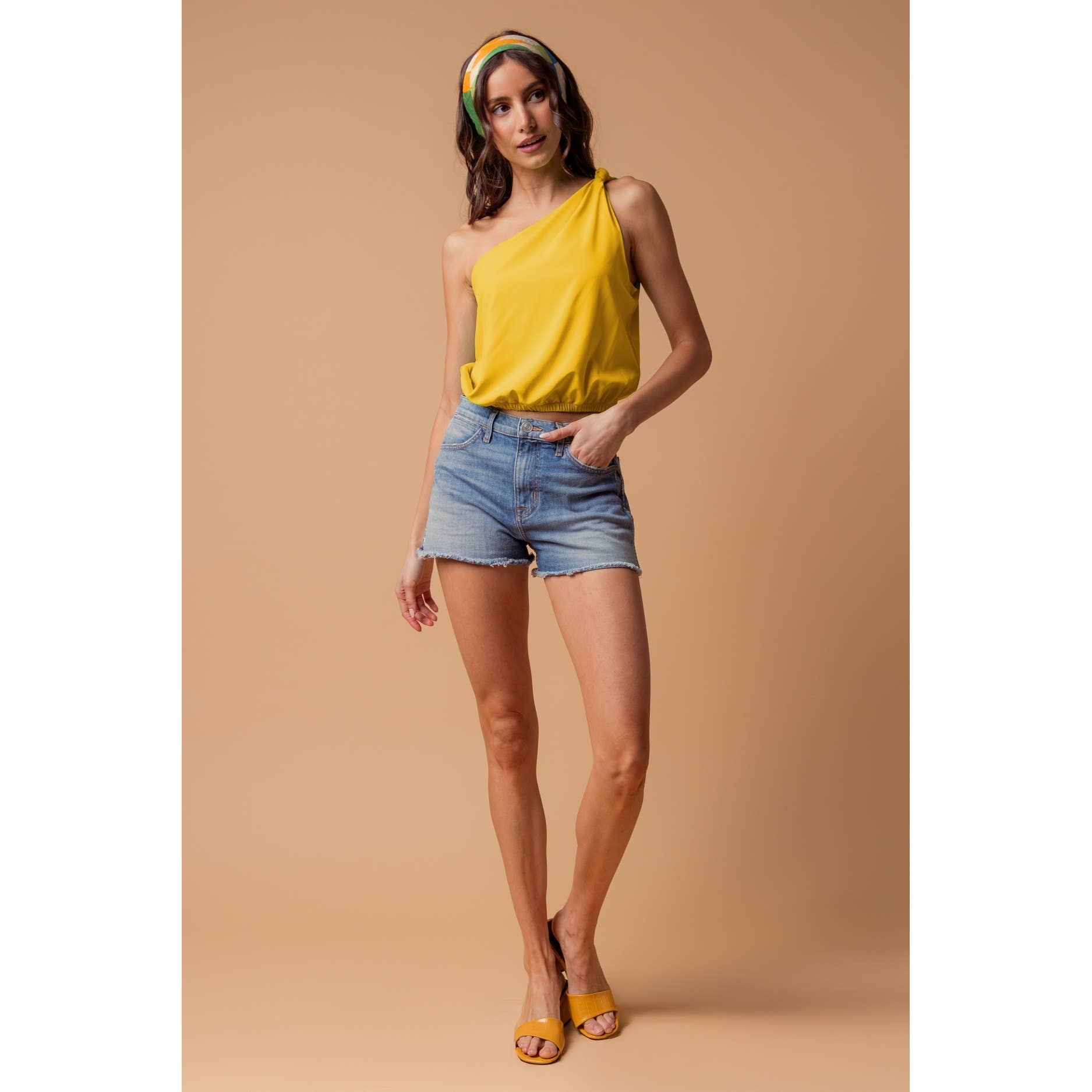 Malibu Nights One-Shoulder Blouse