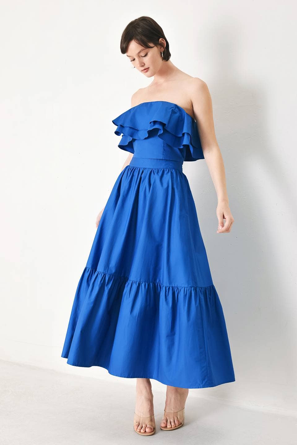 A solid woven midi skirt - FK1299