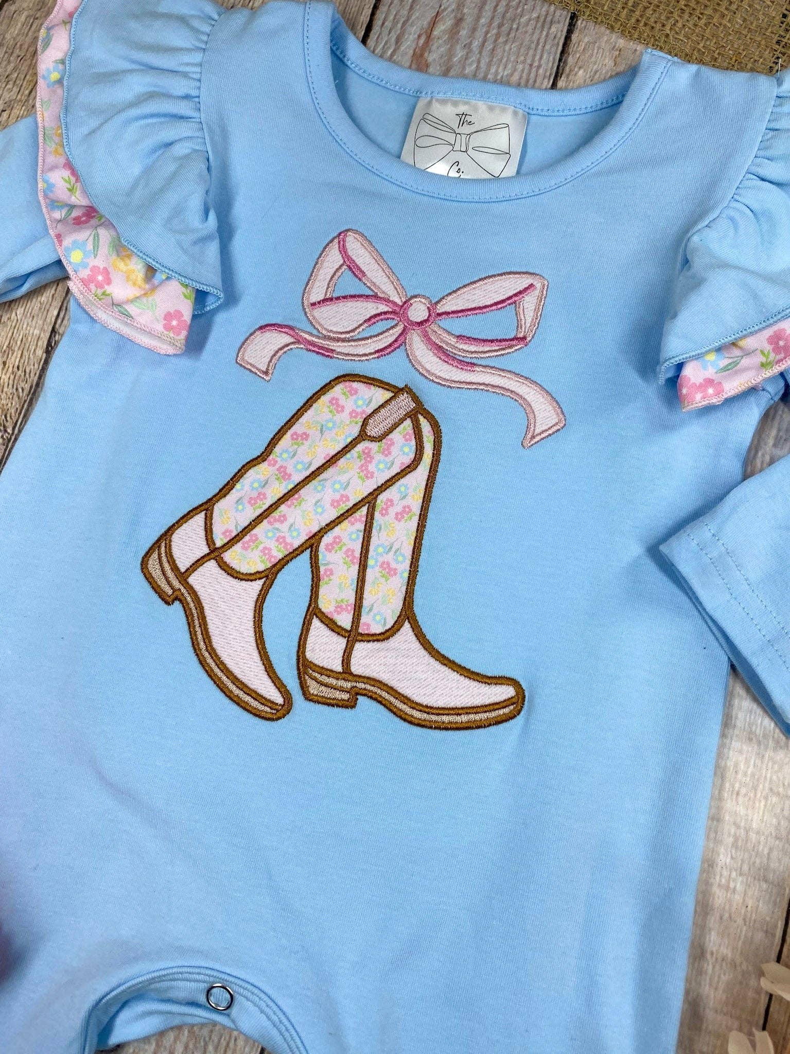 Boots & Bows Western Fall Infant Romper