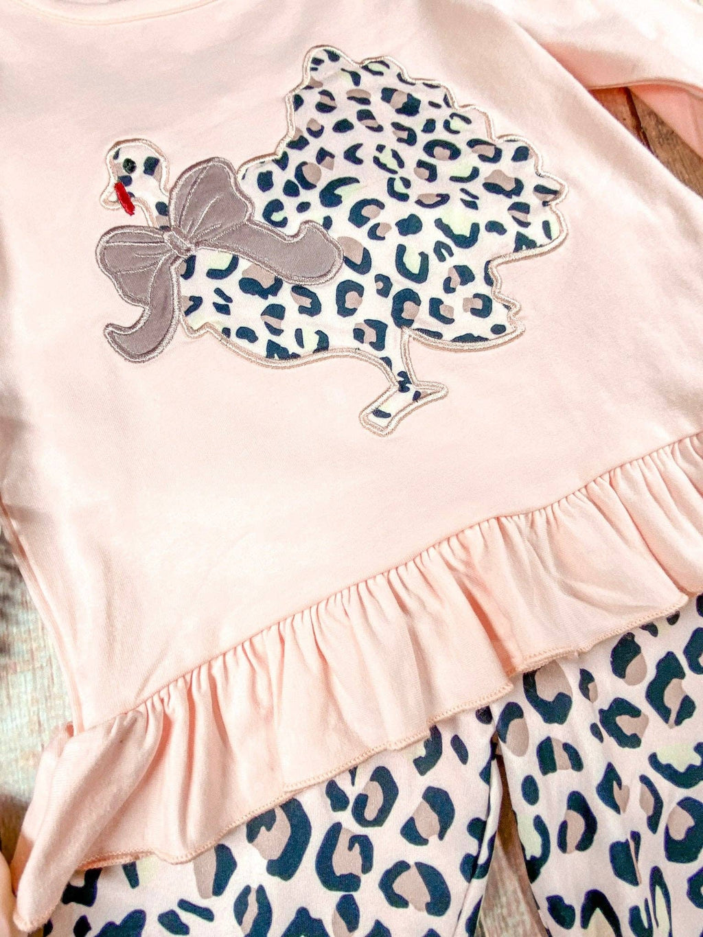 Animal Print Turkey Bell Bottom Set