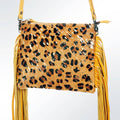 Golden Hour Leopard Fringe Crossbody