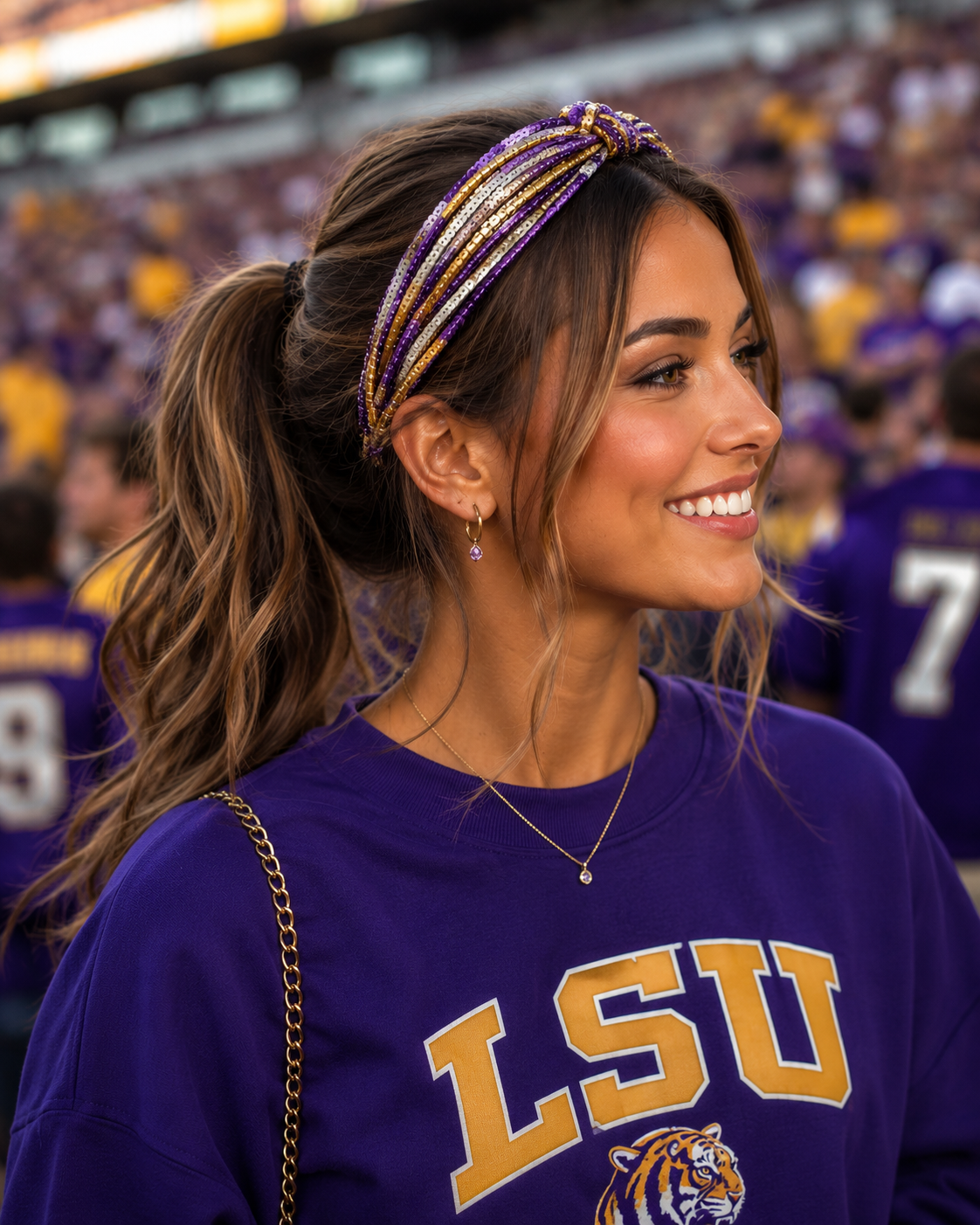 Game Day Beaded sequin Headband