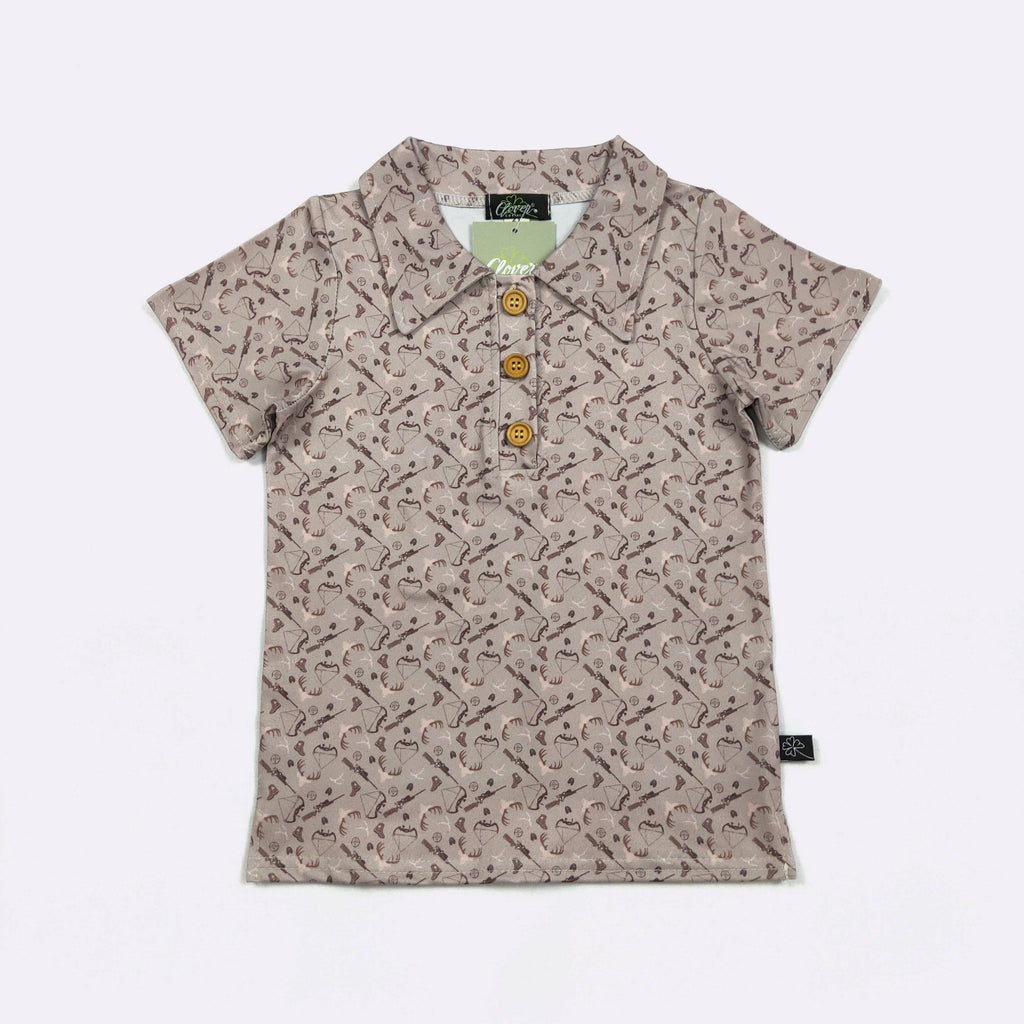 Deer Hunt Boy Collar Shirt