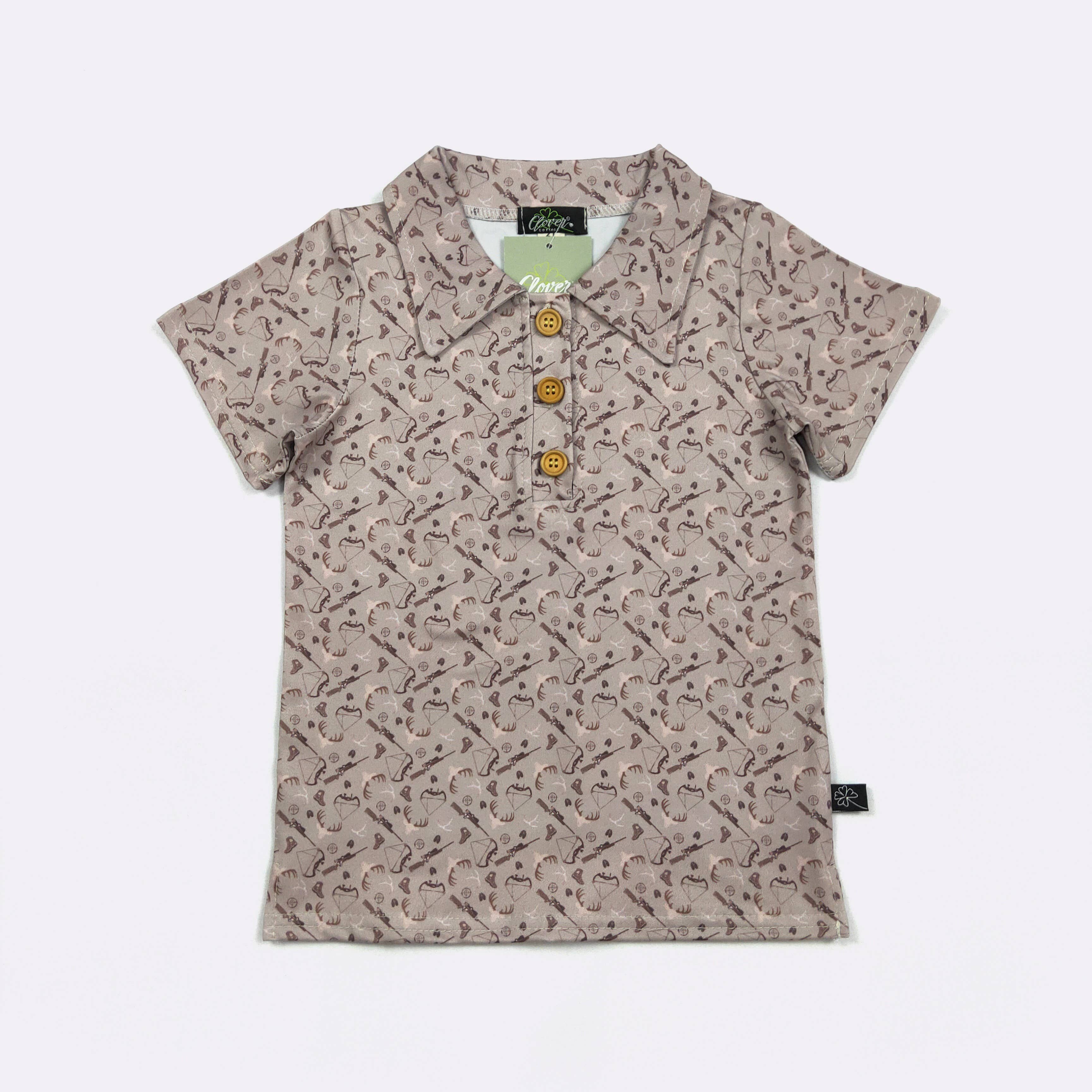 Deer Hunt Boy Collar Shirt