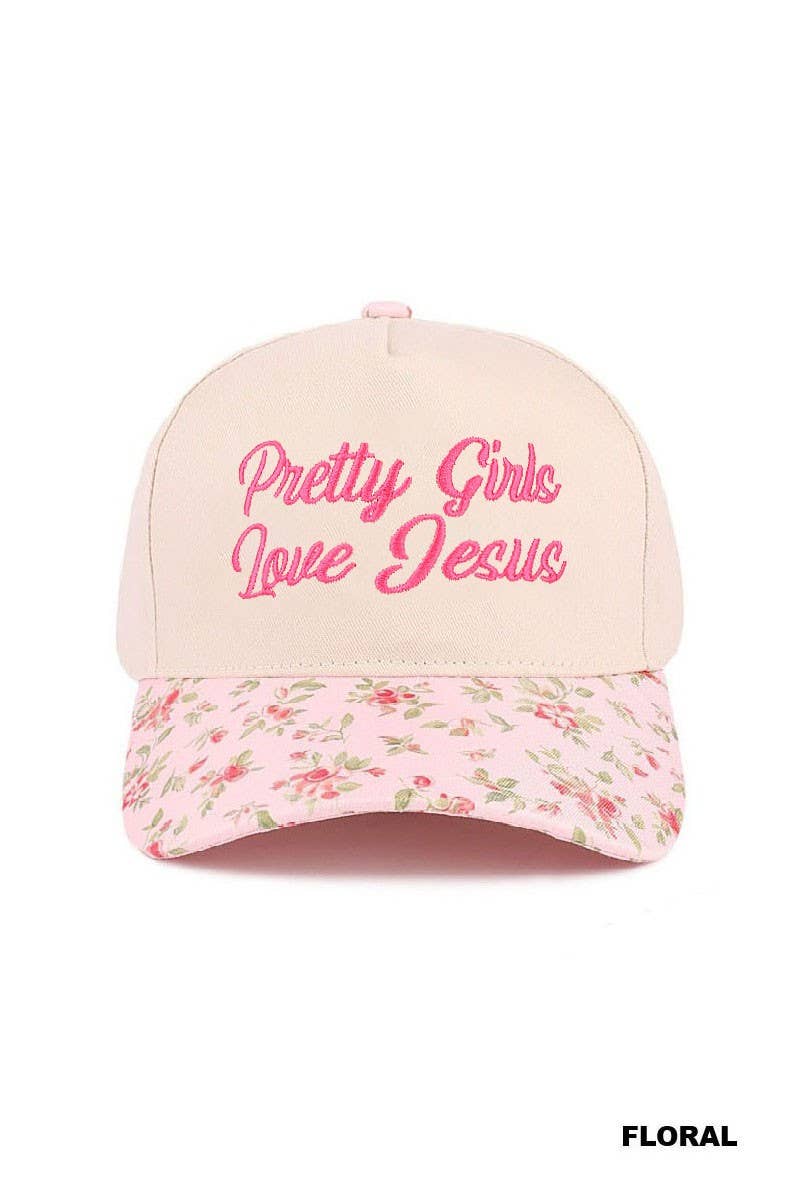 Pretty Girls Love Jesus Two Tone Cotton Hat