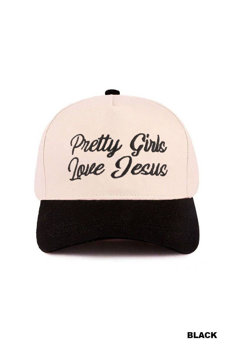 Pretty Girls Love Jesus Two Tone Cotton Hat