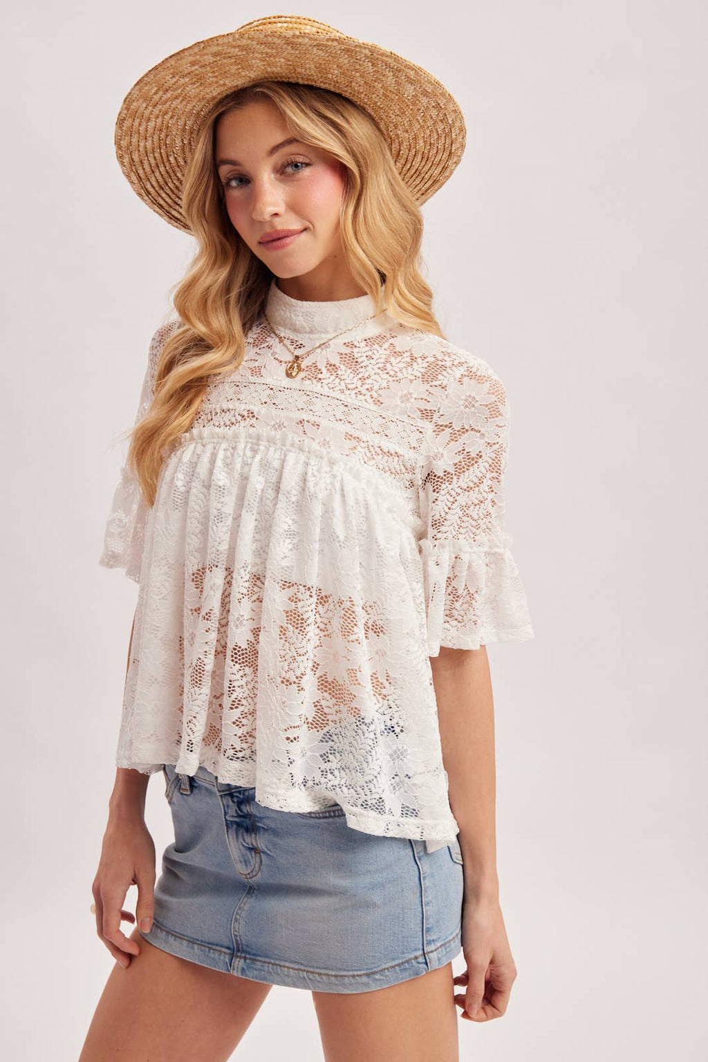 Ivory Lace Meadow Top